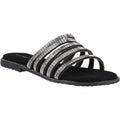 Hush Puppies Paris Slide Suede Women's Black/Silver Sandals