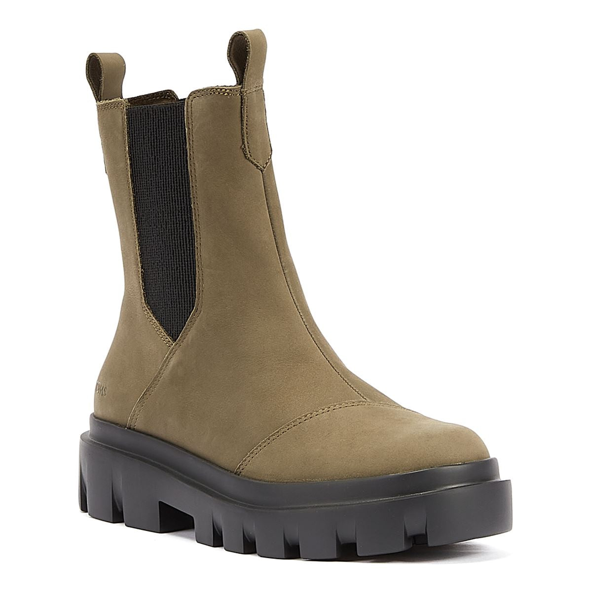 TOMS Rowan Leather Women's Olive Boots