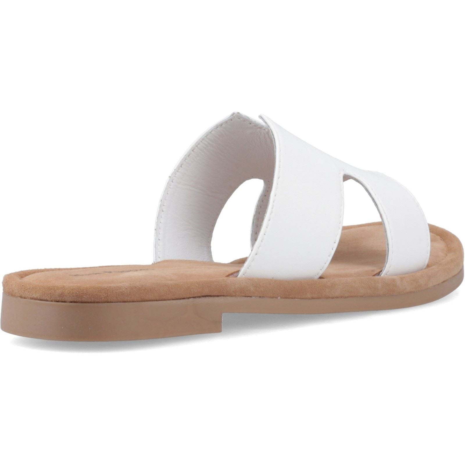 Hush Puppies Azalea Mule Leather Women's White Sandals