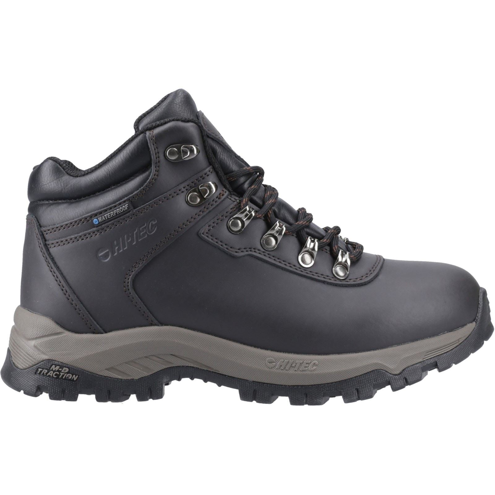 Hi-Tec Eurotrek Lite Waterproof Faux Leather Men's Dark Chocolate Hiking Boots