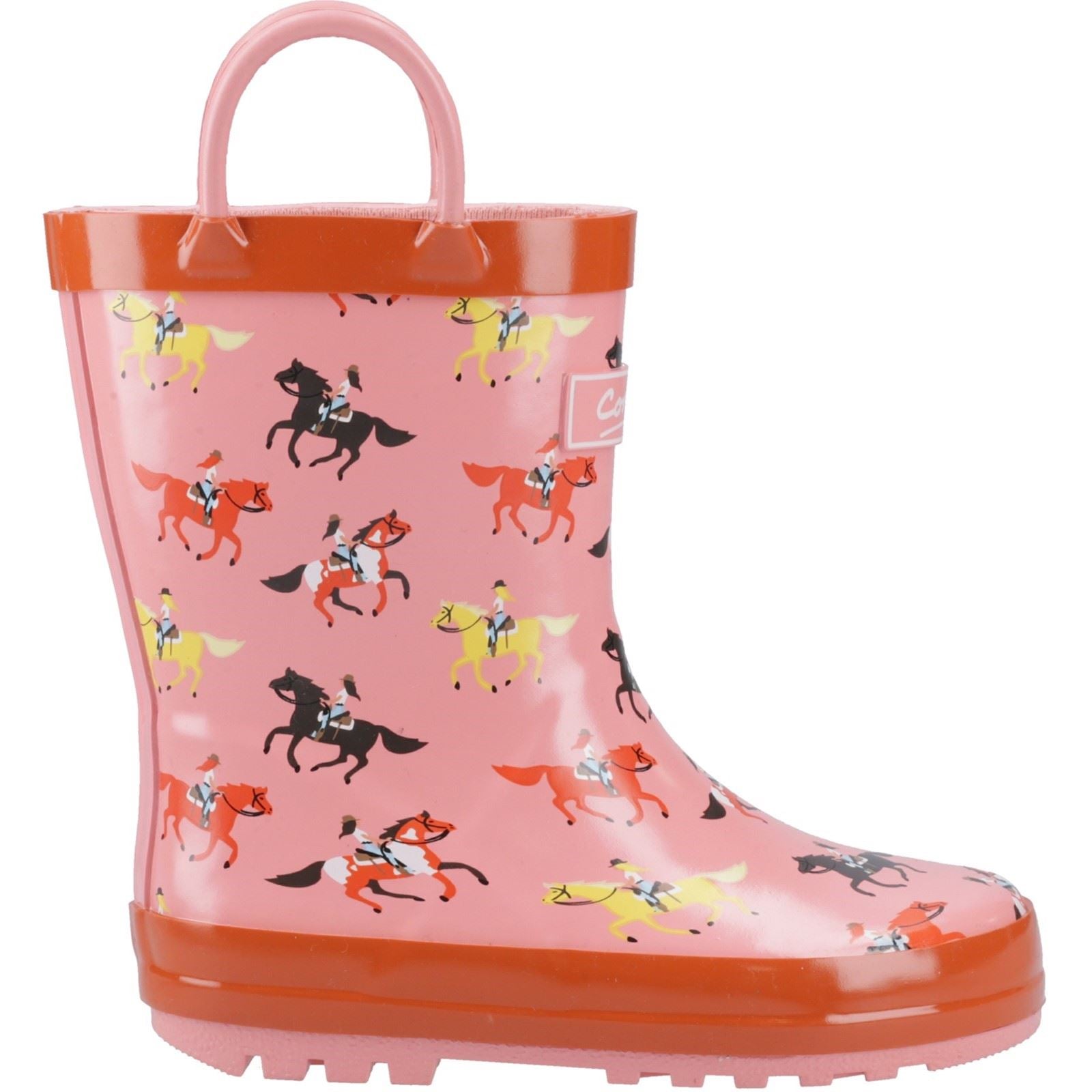 Cotswold Puddle Rubber Kid's Horses Wellington Boots
