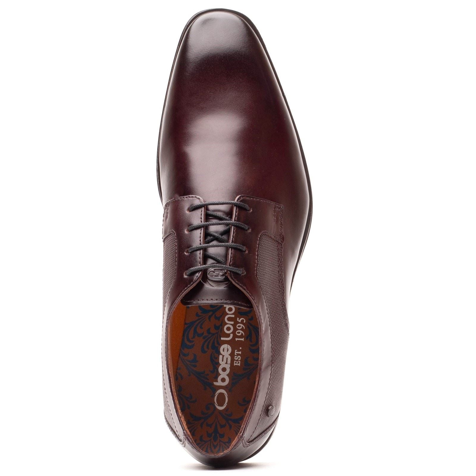 Base London Dome Leather Men's Burnt Brown Lace-Up Shoes