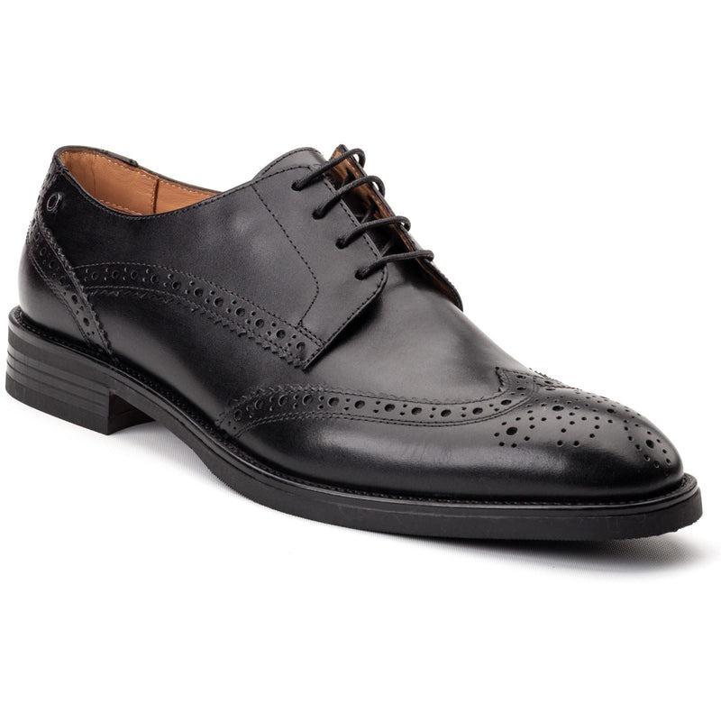 Base London Pocket Leather Men's Black Brogues Shoes