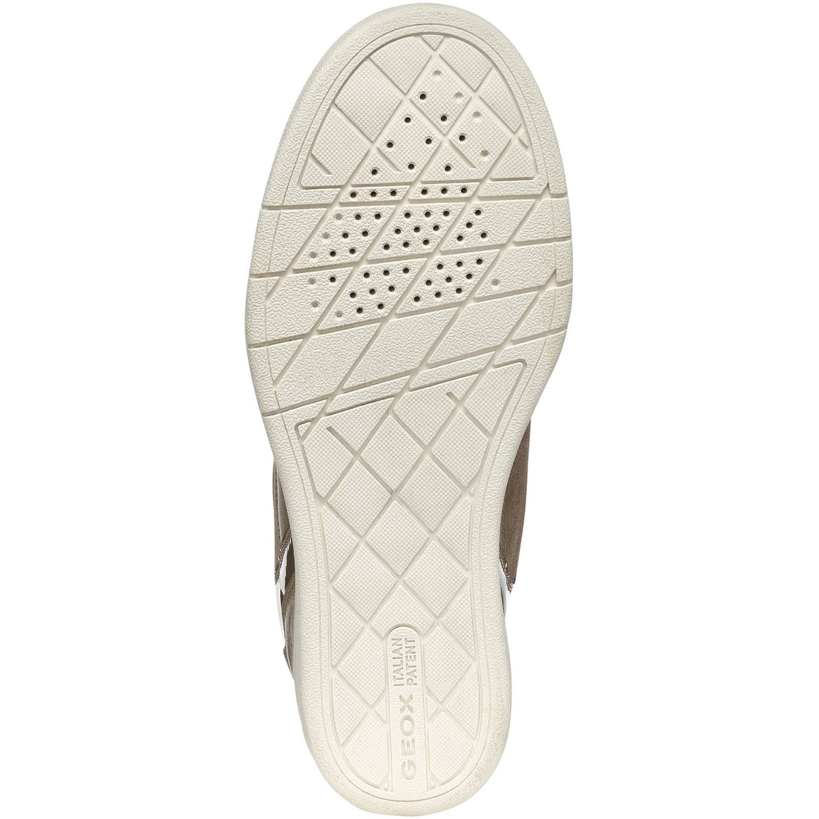 Geox D Maurica Leather Women's Dark Taupe Sneakers