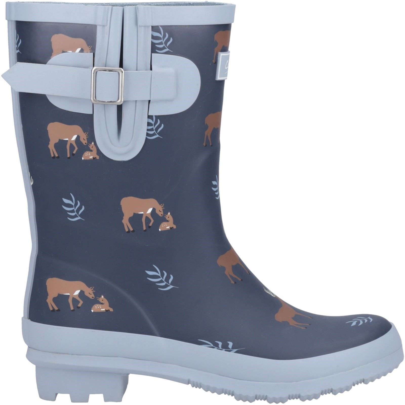 Cotswold Woodland Mid Rubber Women's Deers Wellington Boots
