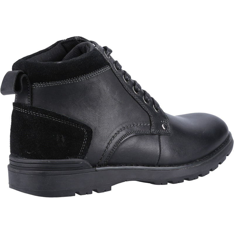 Hush Puppies Dean Leather And Suede Men's Black Boots