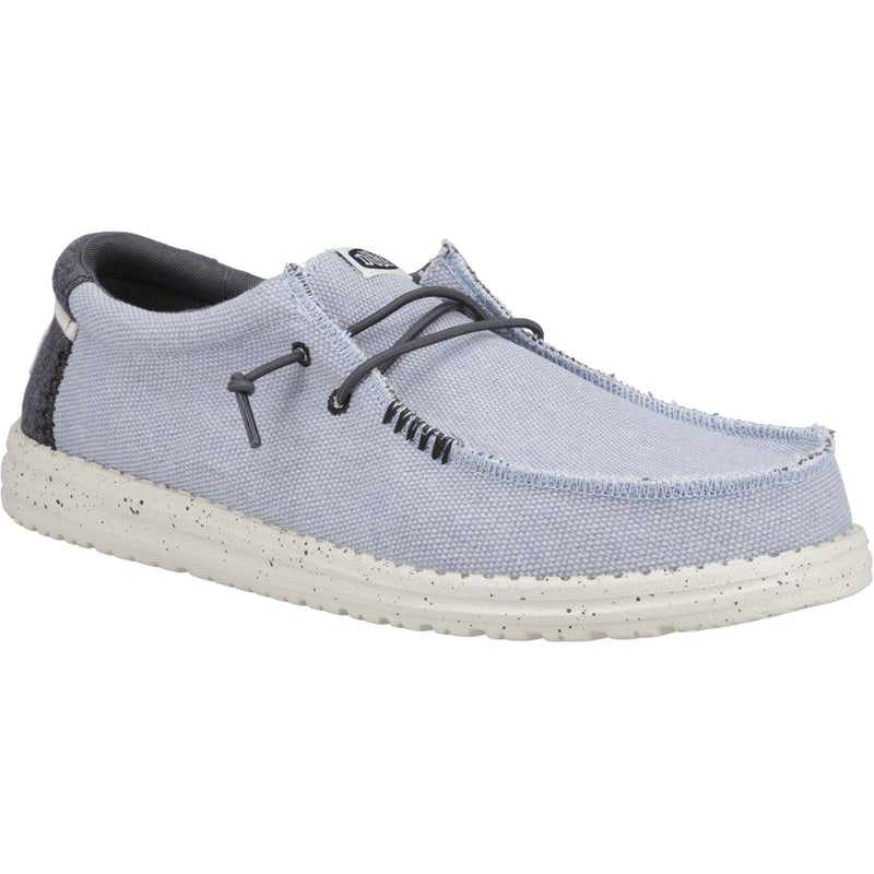 HEYDUDE Wally Coastline Canvas Men's Stone White Boat Shoes