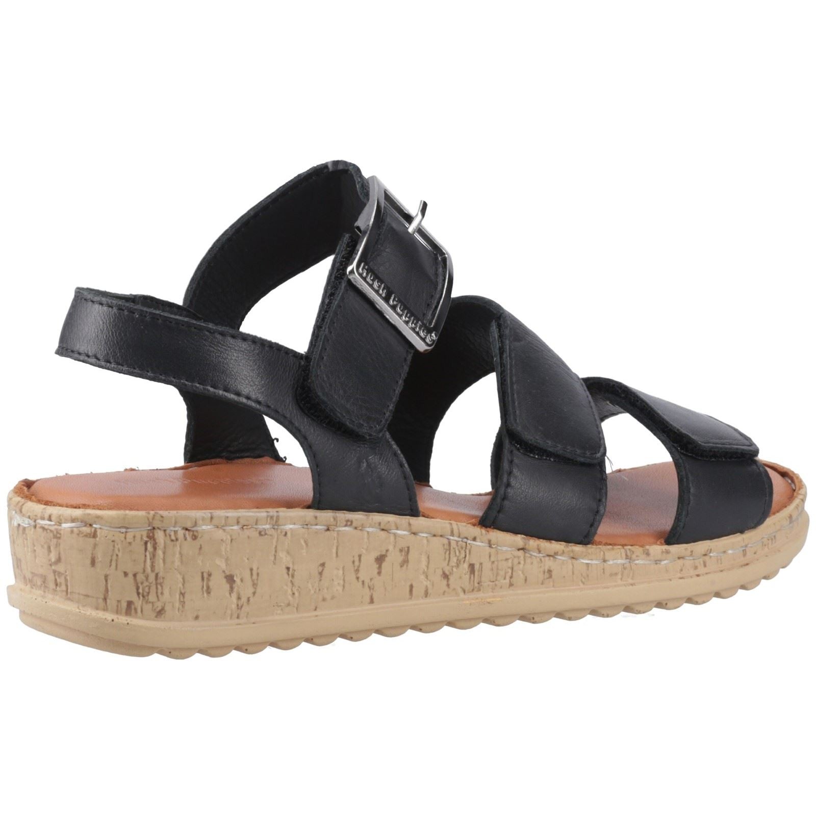 Hush Puppies Eliana Leather Women's Black Sandals