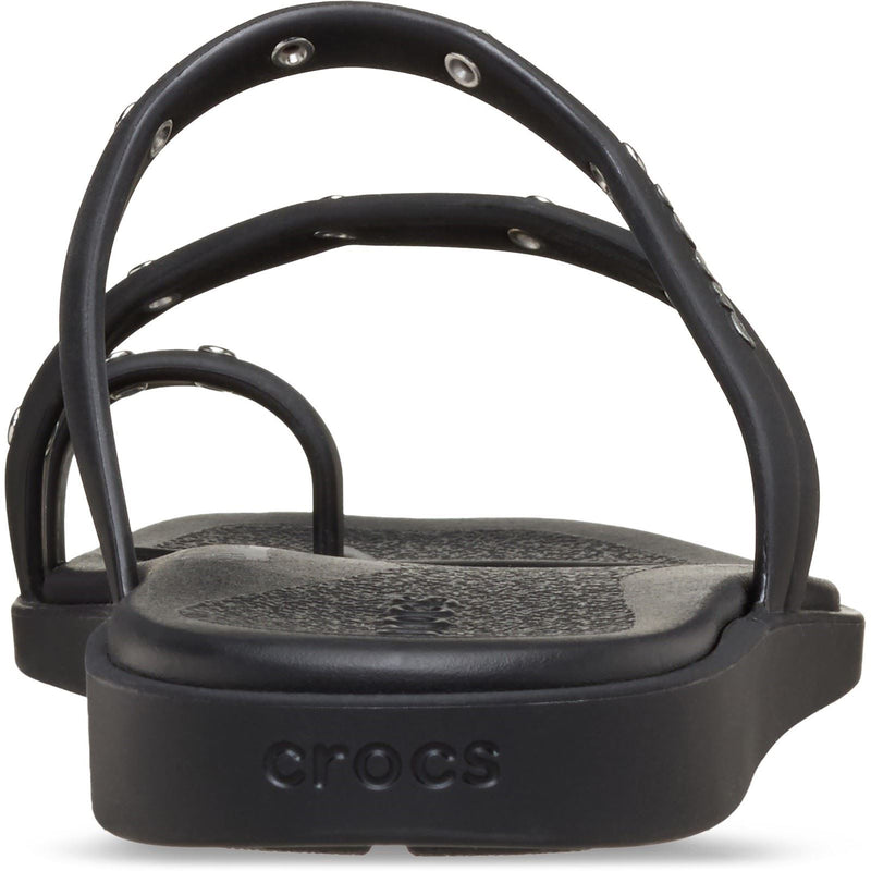 Crocs Miami Studded Toe Loop Thermoplastic Women's Black Sandals