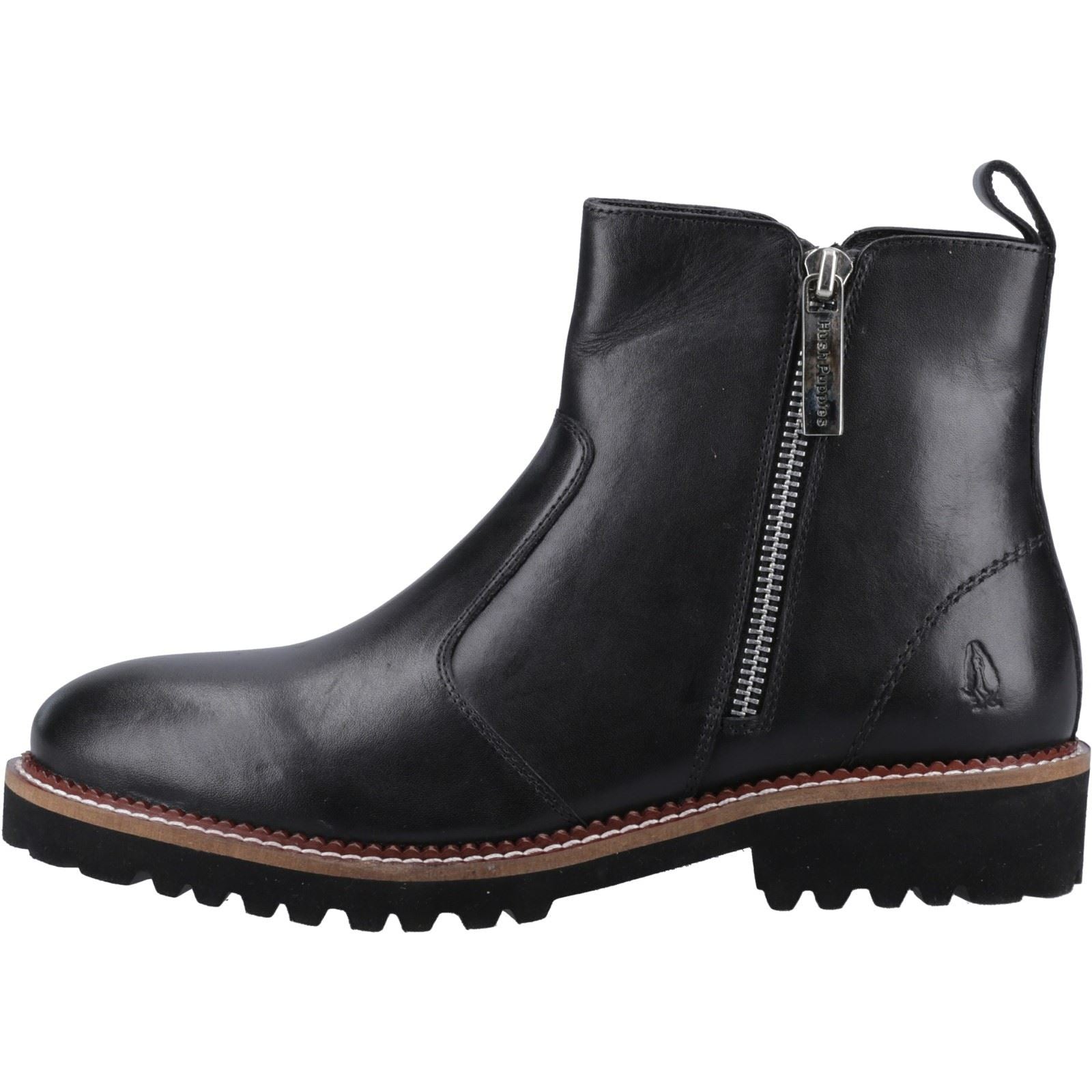 Hush Puppies Grace Zip Suede Women's Black Boots