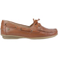 Hush Puppies Irene Leather Women's Tan Boat Shoes