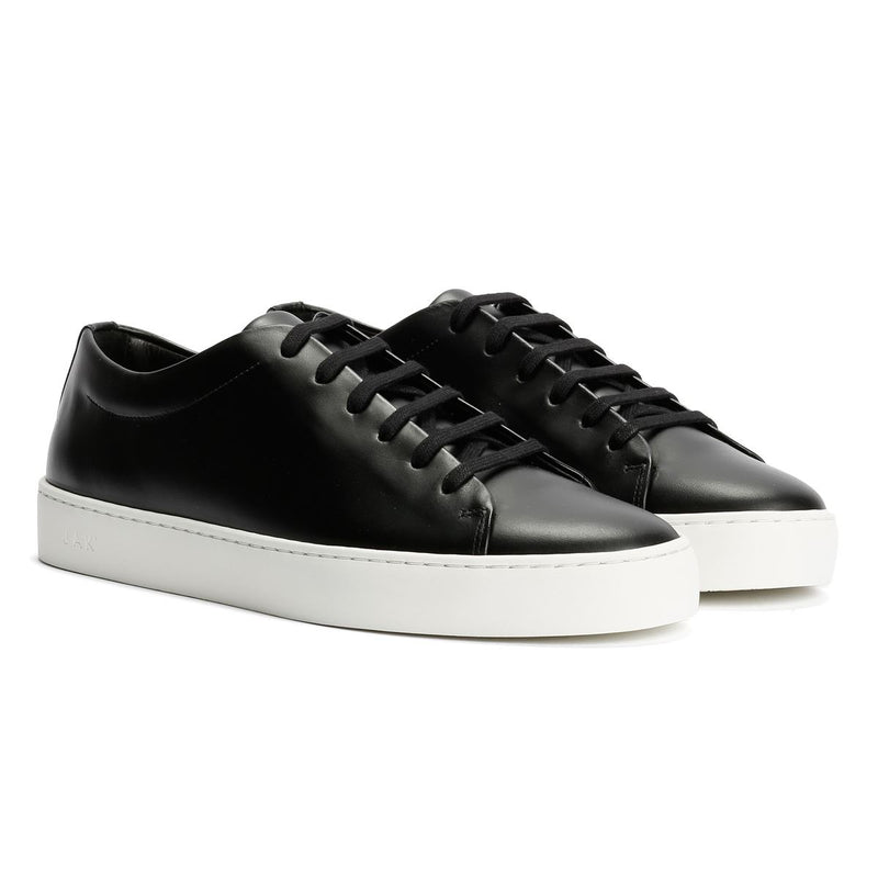 JAK Royal Leather Men's Black Sneakers