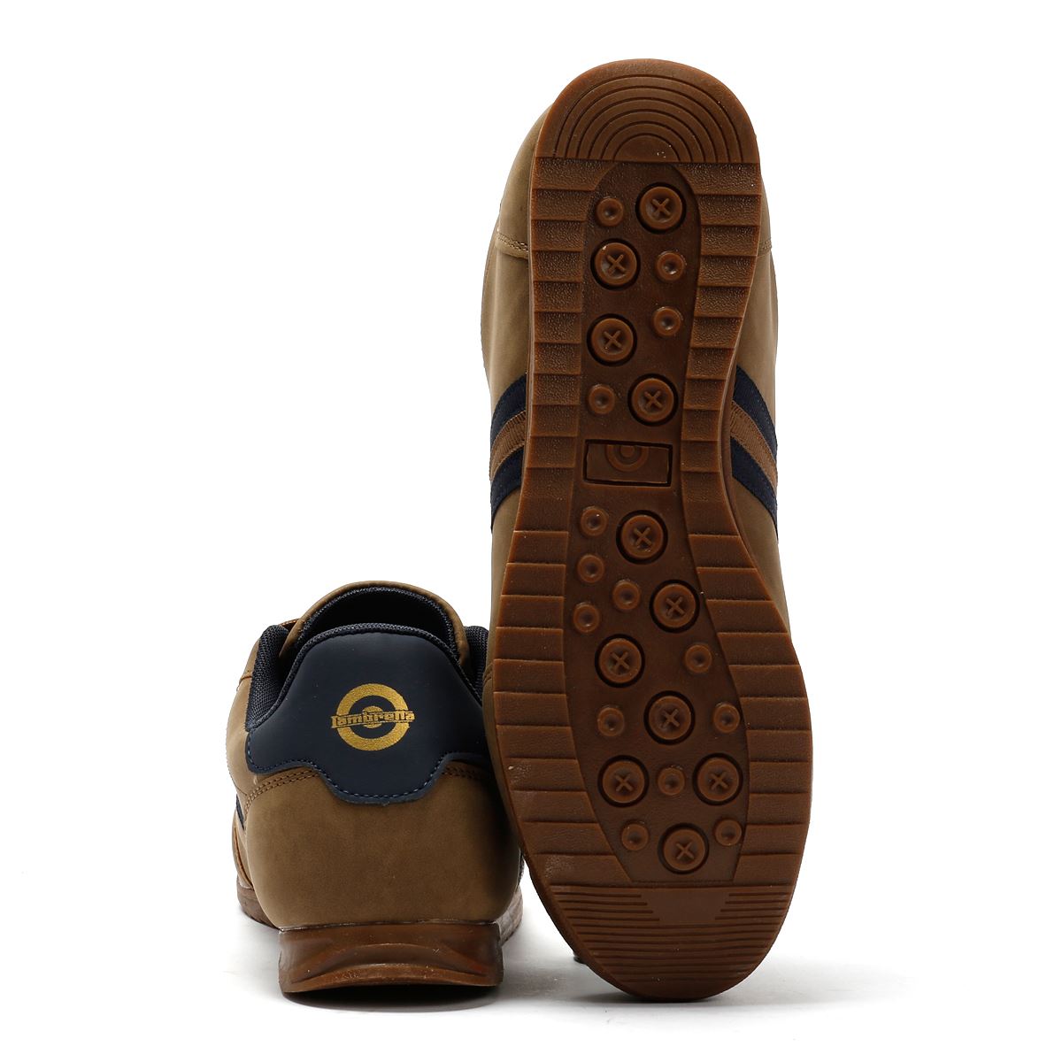 Lambretta Tackle Men's Taupe/Navy Sneakers