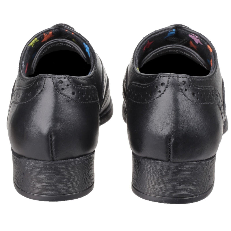 Hush Puppies Kada Junior Girls Black Leather Brogues