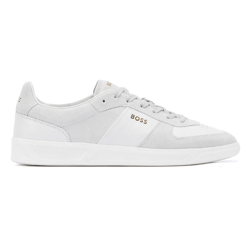 Boss Brandon Suede/Leather Men's White Sneakers