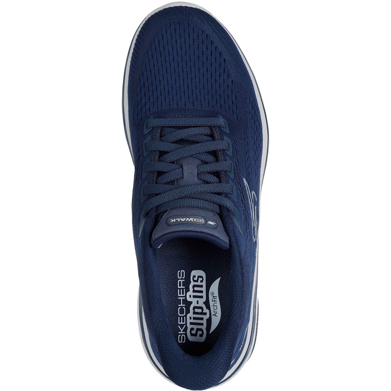 Skechers GO WALK Arch Fit 2.0 Percy Textile Men's Navy/Grey Standard Trainers