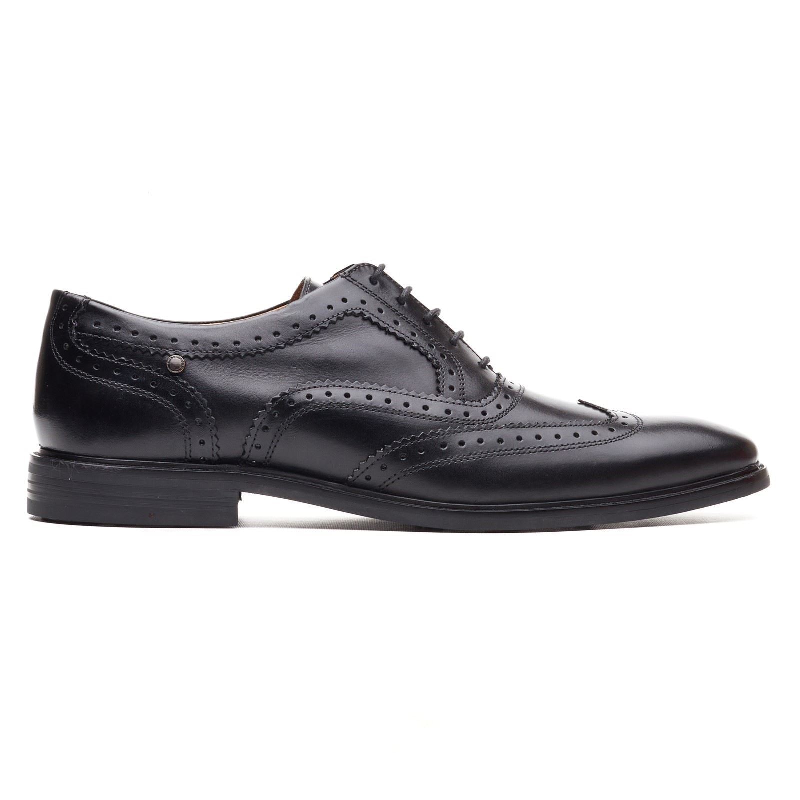 Base London Clarence Leather Men's Black Brogues Shoes