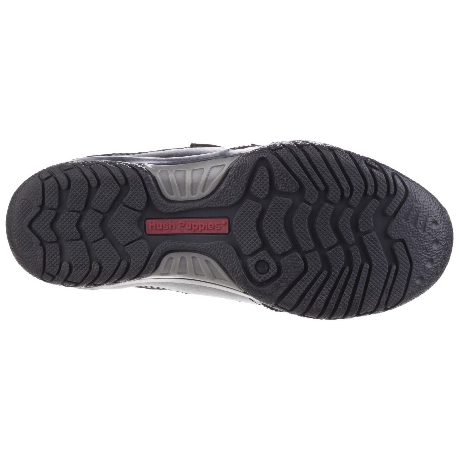 Hush Puppies Jezza Youth Boys Black Leather Shoes