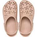 Crocs Classic Floral Cut Out Thermoplastic Pink Caramel Clogs