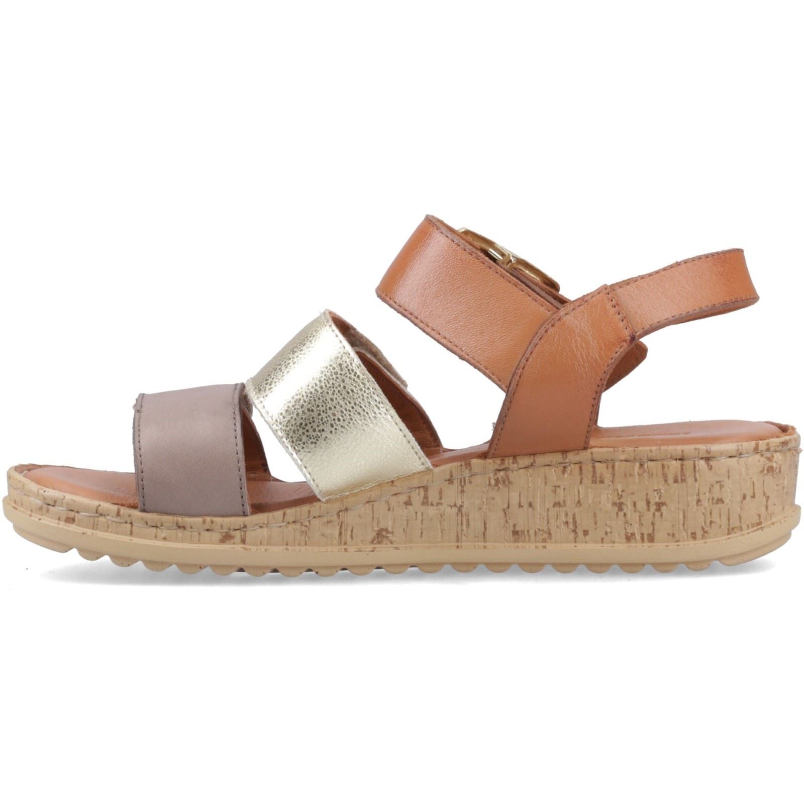 Hush Puppies Eliana Leather Women's Gold Sandals