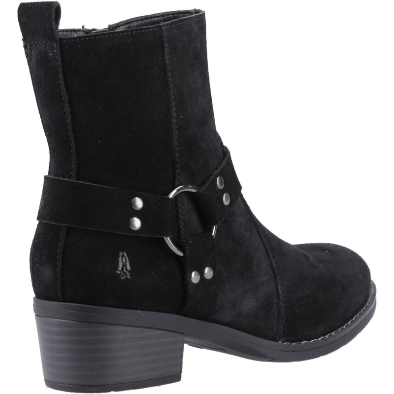 Hush Puppies Iria Suede Women's Black Heeled Ankle Boots