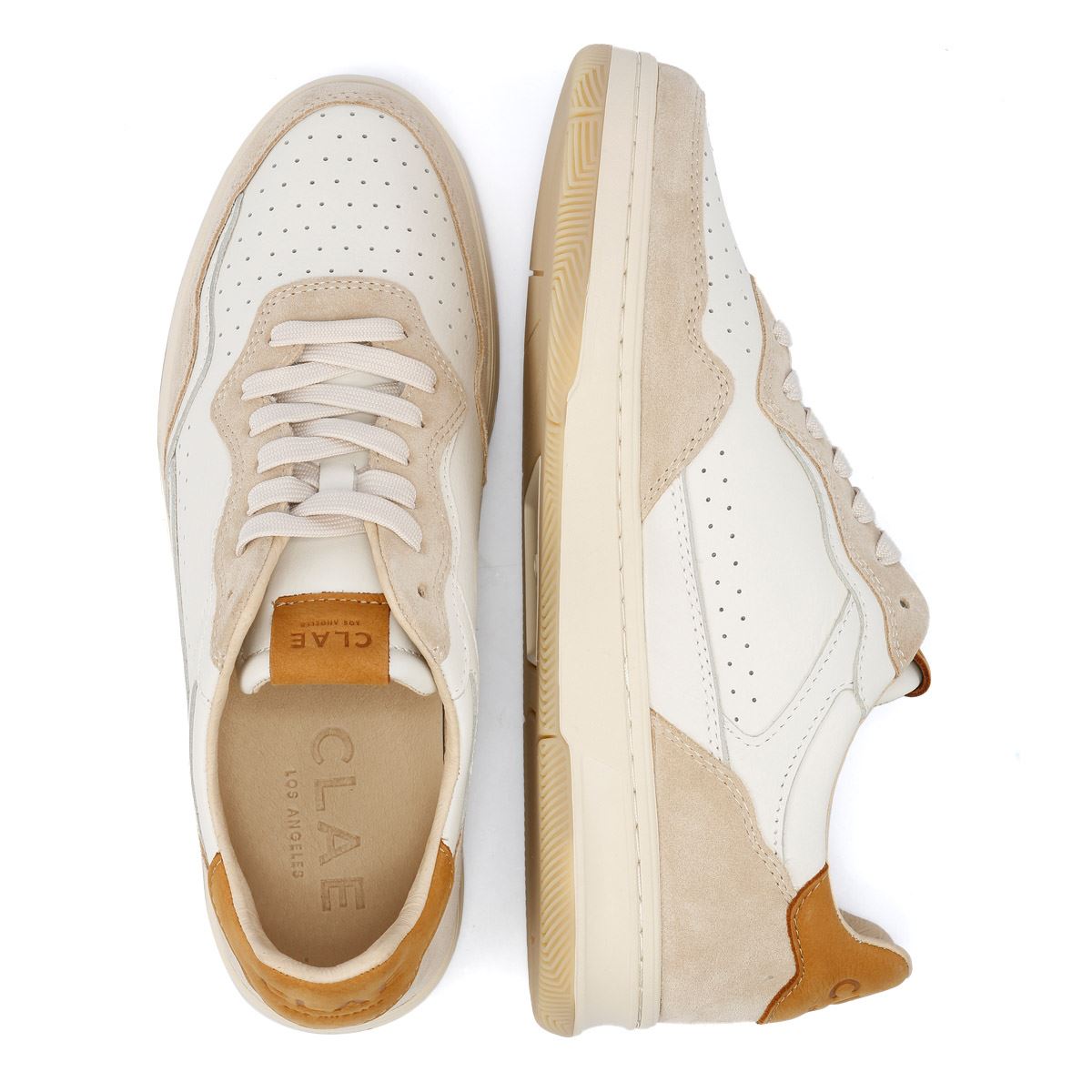 Clae Haywood Men's Fog Leather Safari Sneakers