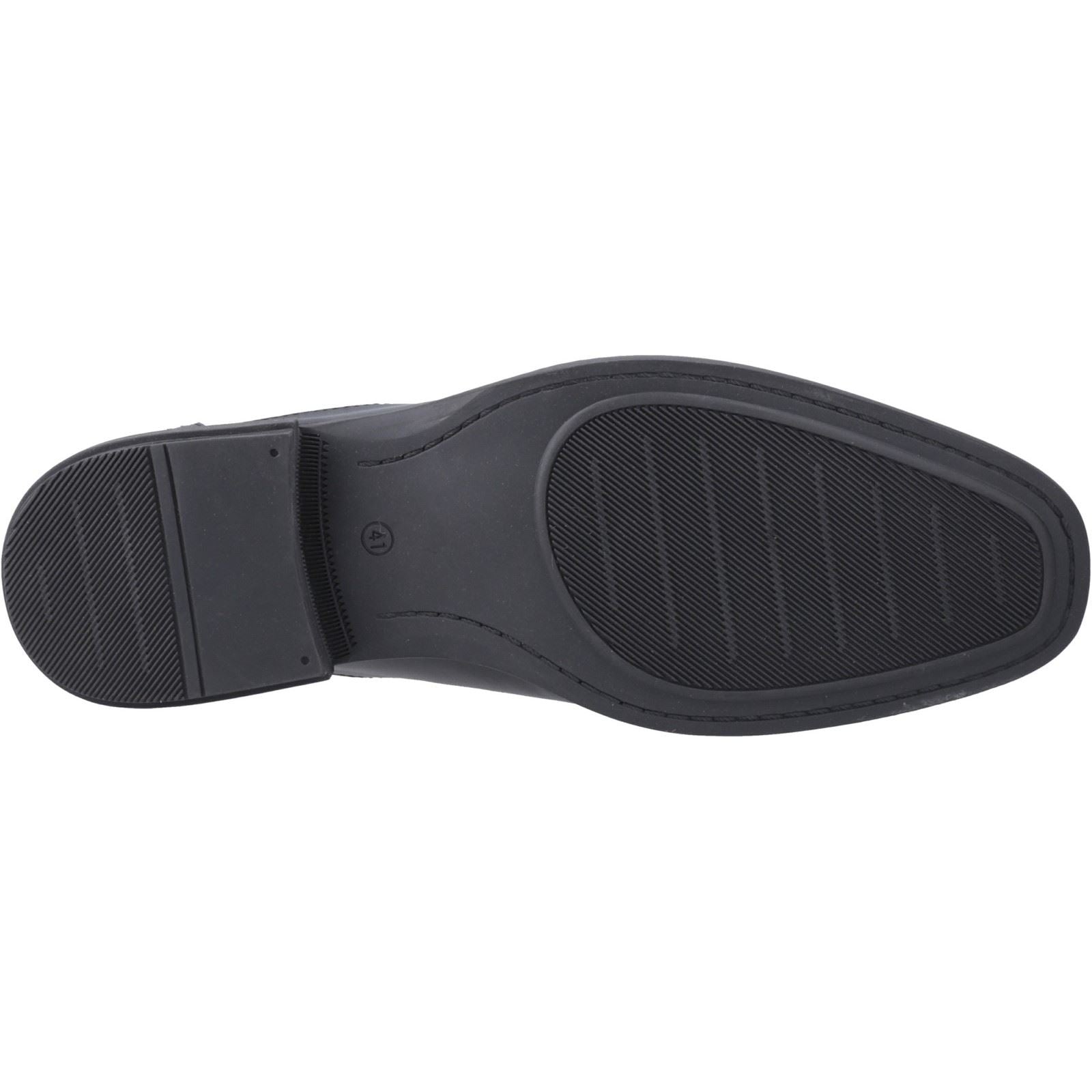 Pod Spear Leather Men's Black Slip-On Shoes