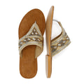 Tower London Wide Vamp Toepost Women's Gold Sandals