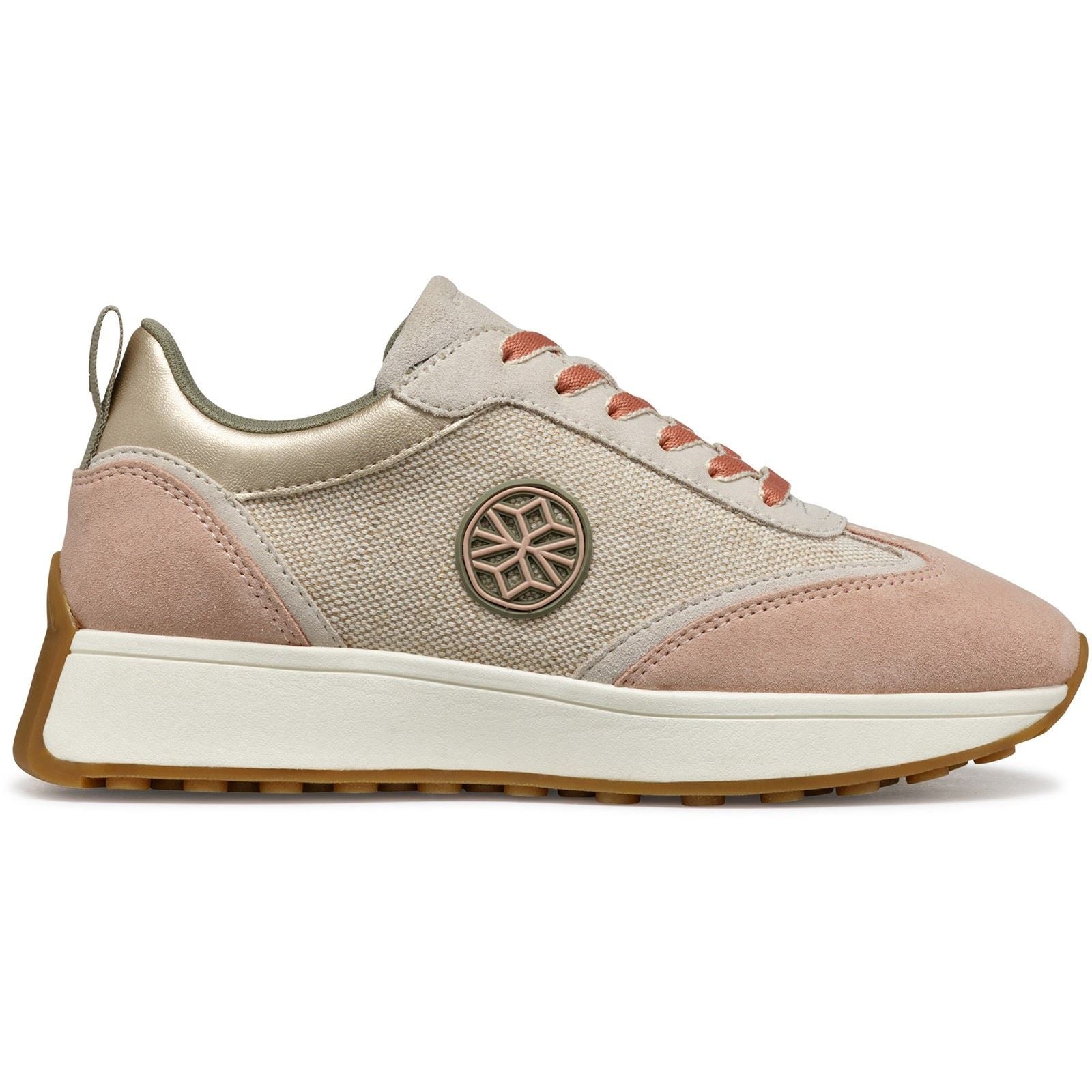 Geox D AMABEL Synthetic Synthetic Women's Light Sand/Light Taupe Sneakers