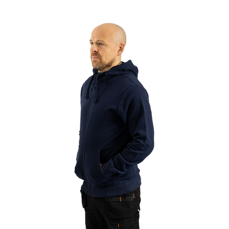 Helly Hansen Workwear Manchester Zip Cotton Men's Blue Hooded Sweatshirt