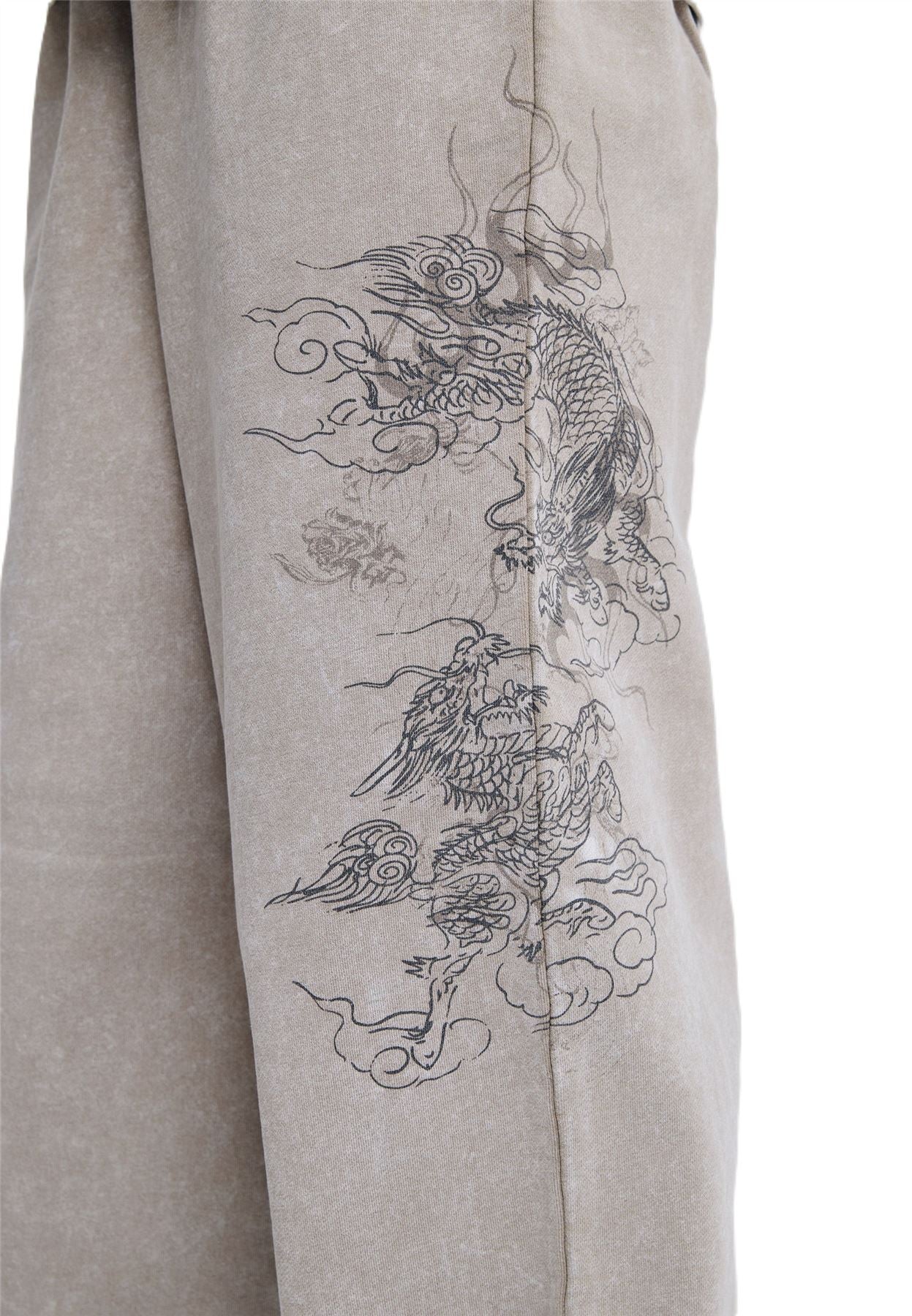 Ed Hardy Gothic Dragon Stone Wash Women's Gray Joggers