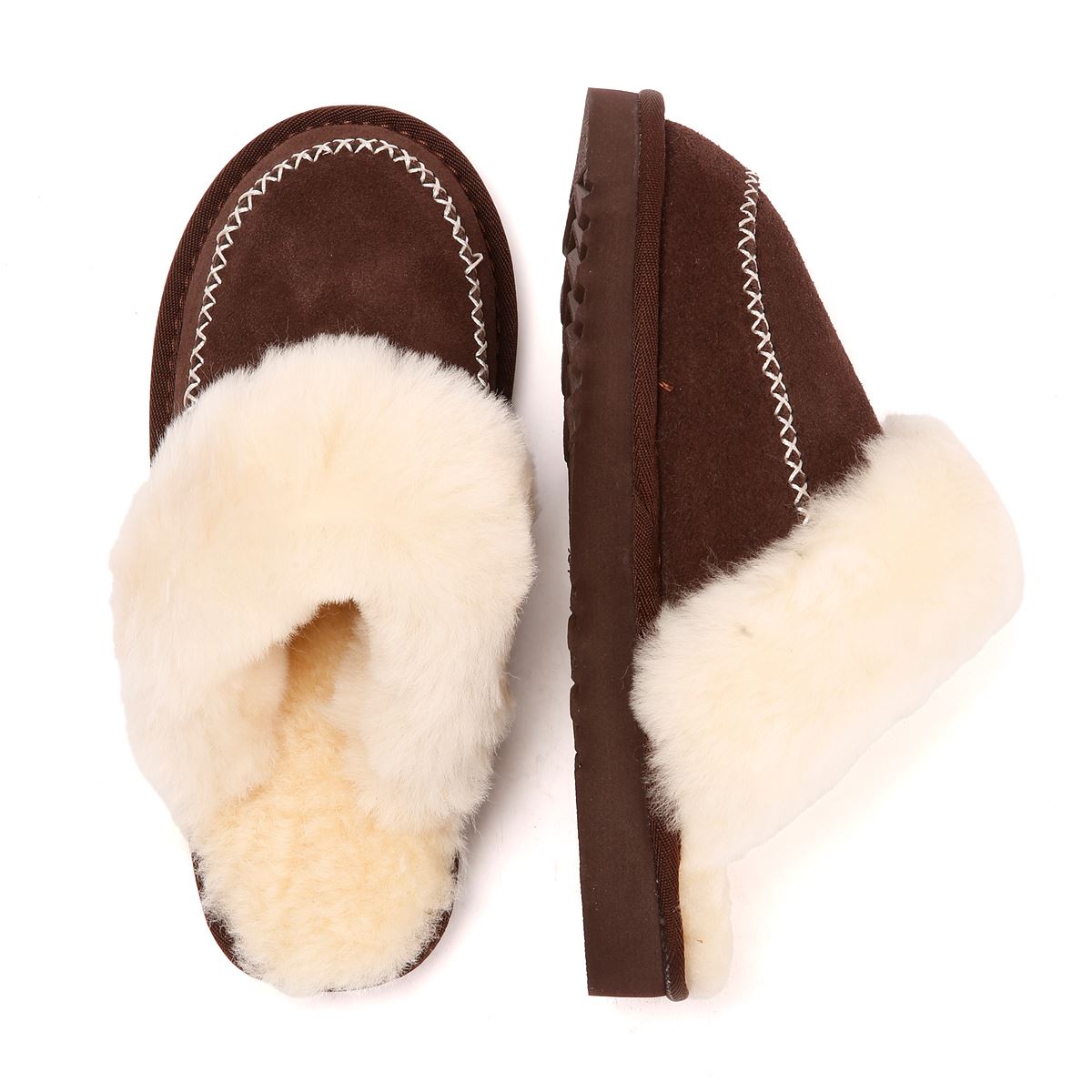 Osprey London The Celeste Suede Women's Chocolate Slippers