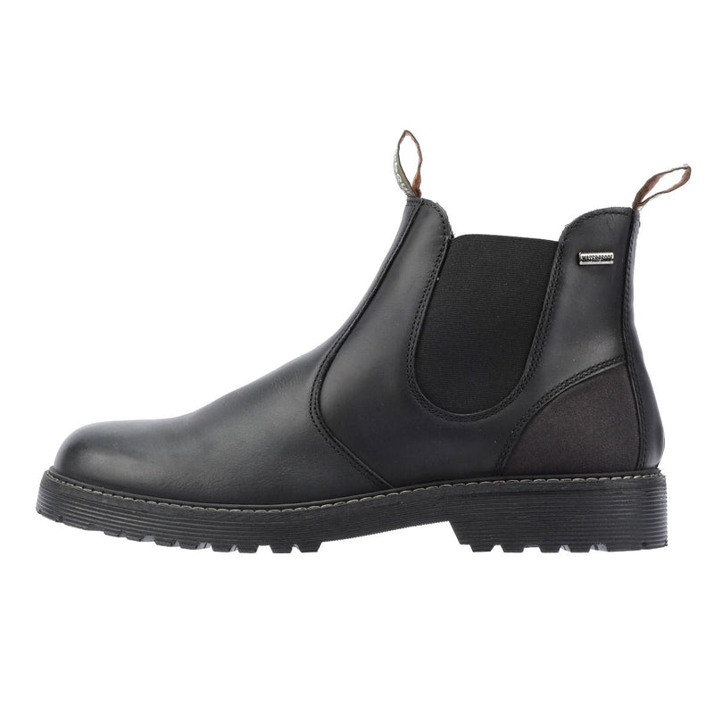 Barbour Patton Leather Men's Black Chelsea Boots