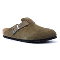 Birkenstock Boston Suede Thyme Clogs