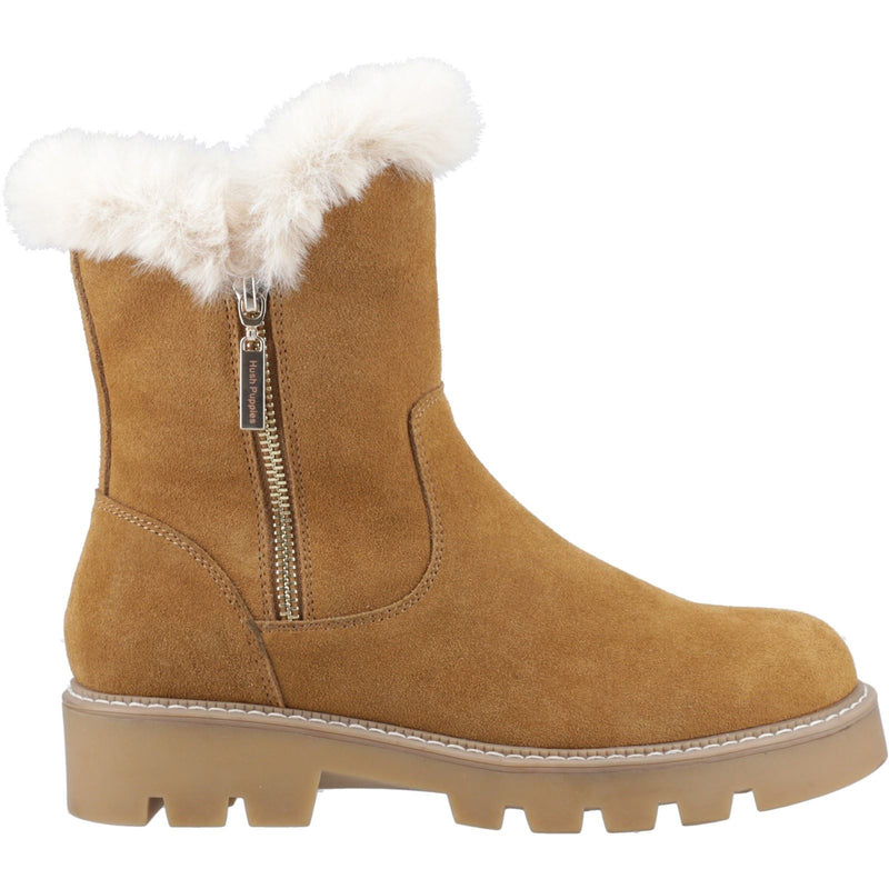 Hush Puppies Ambre Suede Women's Tan Winter Mid Calf Boots
