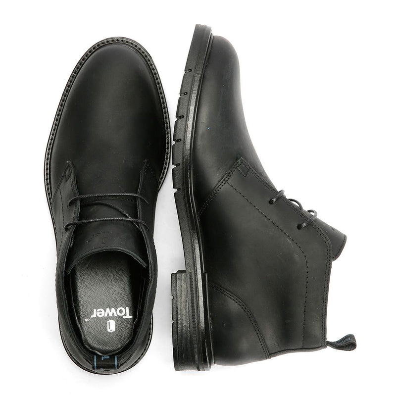 Tower London Armour Lace Up Leather Men's Black Boots