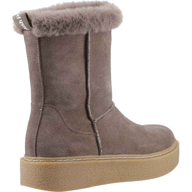 Hush Puppies Becca Mid Suede Women's Taupe Boots