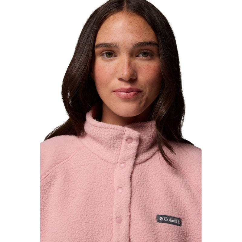 Columbia Jasper Ridge Pebbled Fleece Half Snap Polyester Women's Red Pullover