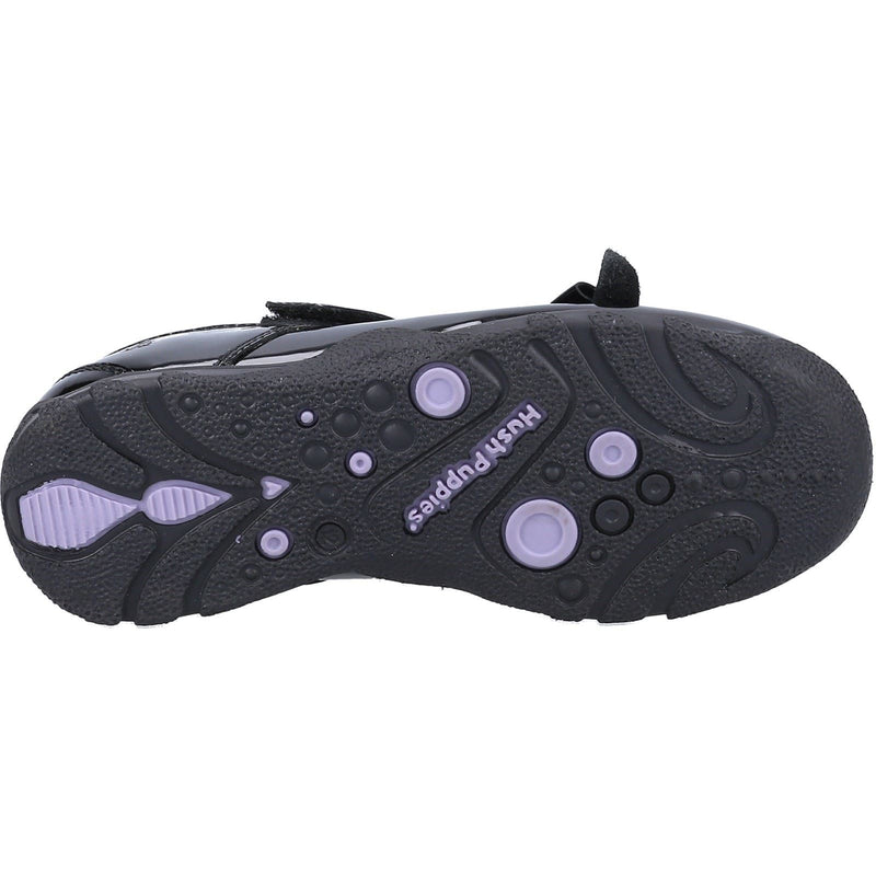 Hush Puppies CARRIE SCHOOL SHOE SNR Leather Girls's Black Shoes