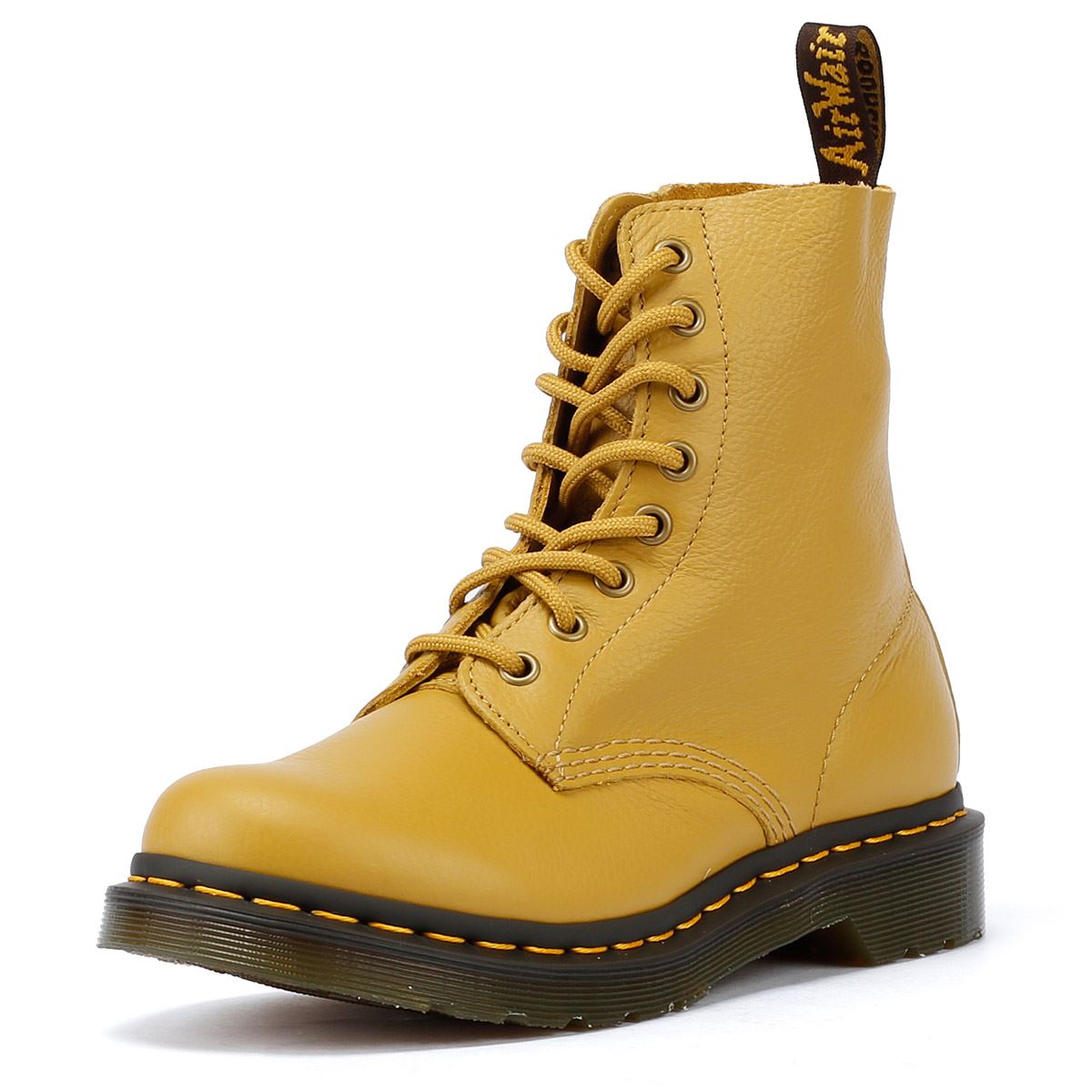 Dr. Martens 1460 Pascal Virginia Leather Women s Mustard Boots Tower London.US