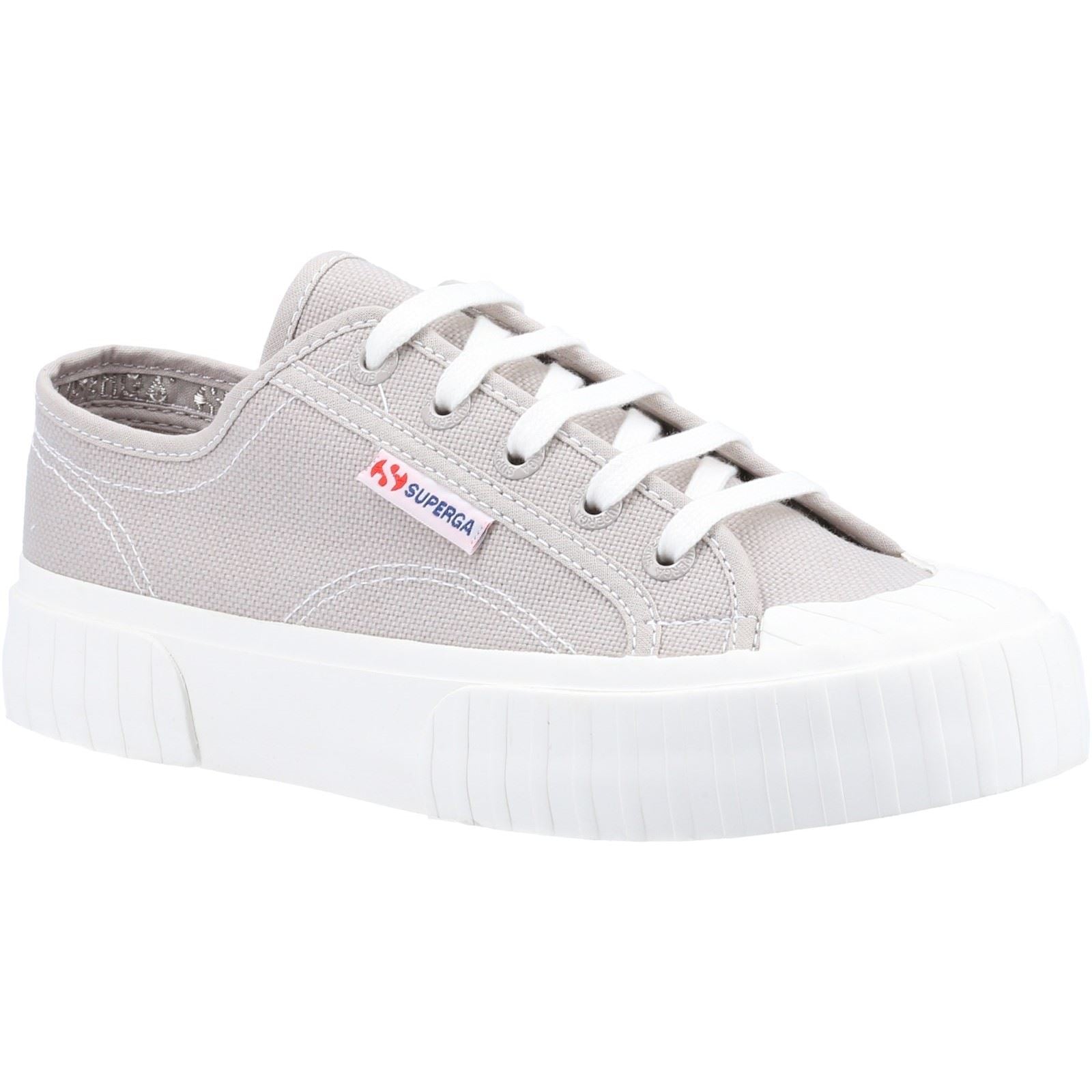 Superga 2630 Stripe 100% Cotton Women's Grey Colomba Sneakers