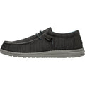 HEYDUDE Wally Sox Faux Suede Men's Charcoal Boat Shoes