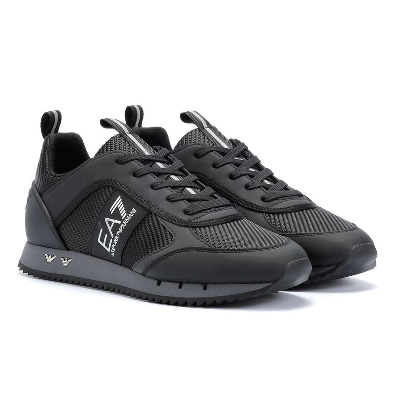 EA7 Black&White Carbon Men's Black Sneakers