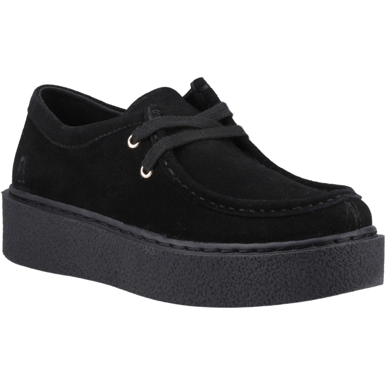 Hush Puppies Bridie Suede Leather Women's Black Moccasins Shoes