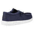 HEYDUDE Wally Canvas 100% Cotton Men's Navy Boat Shoes