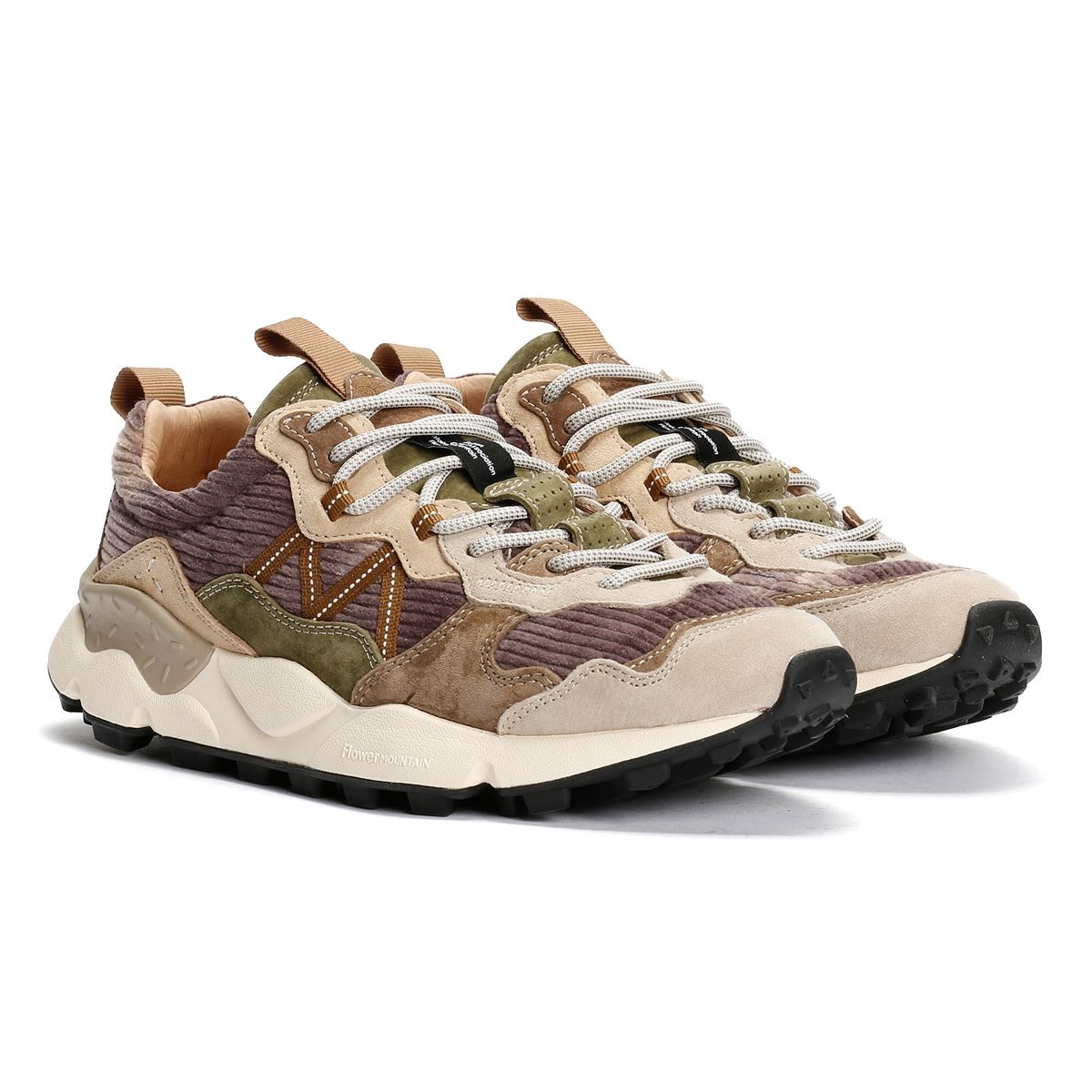Flower Montaigne Men’s lace up sneakers size 11 gently used recently  washed Shop Flower Mountain Lenzan Uni Sneakers in Dove Grey-Army  main image 3