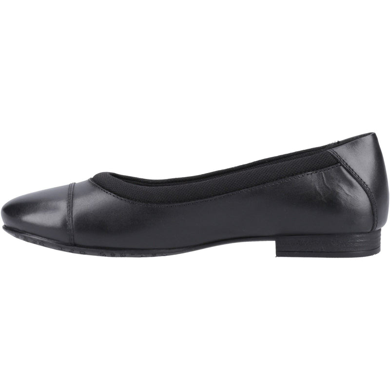 Hush Puppies Emma Senior Leather Girls's Black Ballet Flats