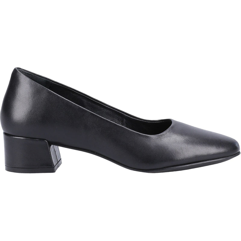 Hush Puppies Alina Court Shoe Leather Women's Black Heels