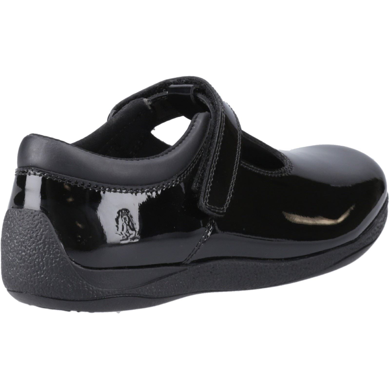 Hush Puppies Caitlin T-Bar Leather Girls's Black Shoes