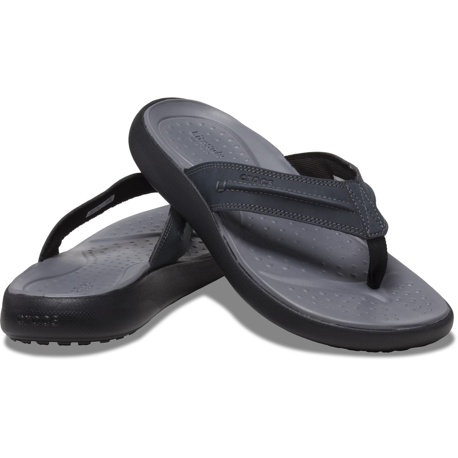 Crocs Yukon Vista II Synthetic Men's Black Flip Flops